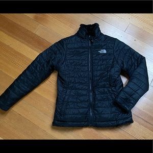 The North Face winter puffer faux fur lined reversible women jacket size S